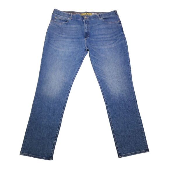 Lee Extreme Motion MVP Jeans Mens 46x34 Straight Tapered Flex Waistband Gusset - Picture 2 of 10